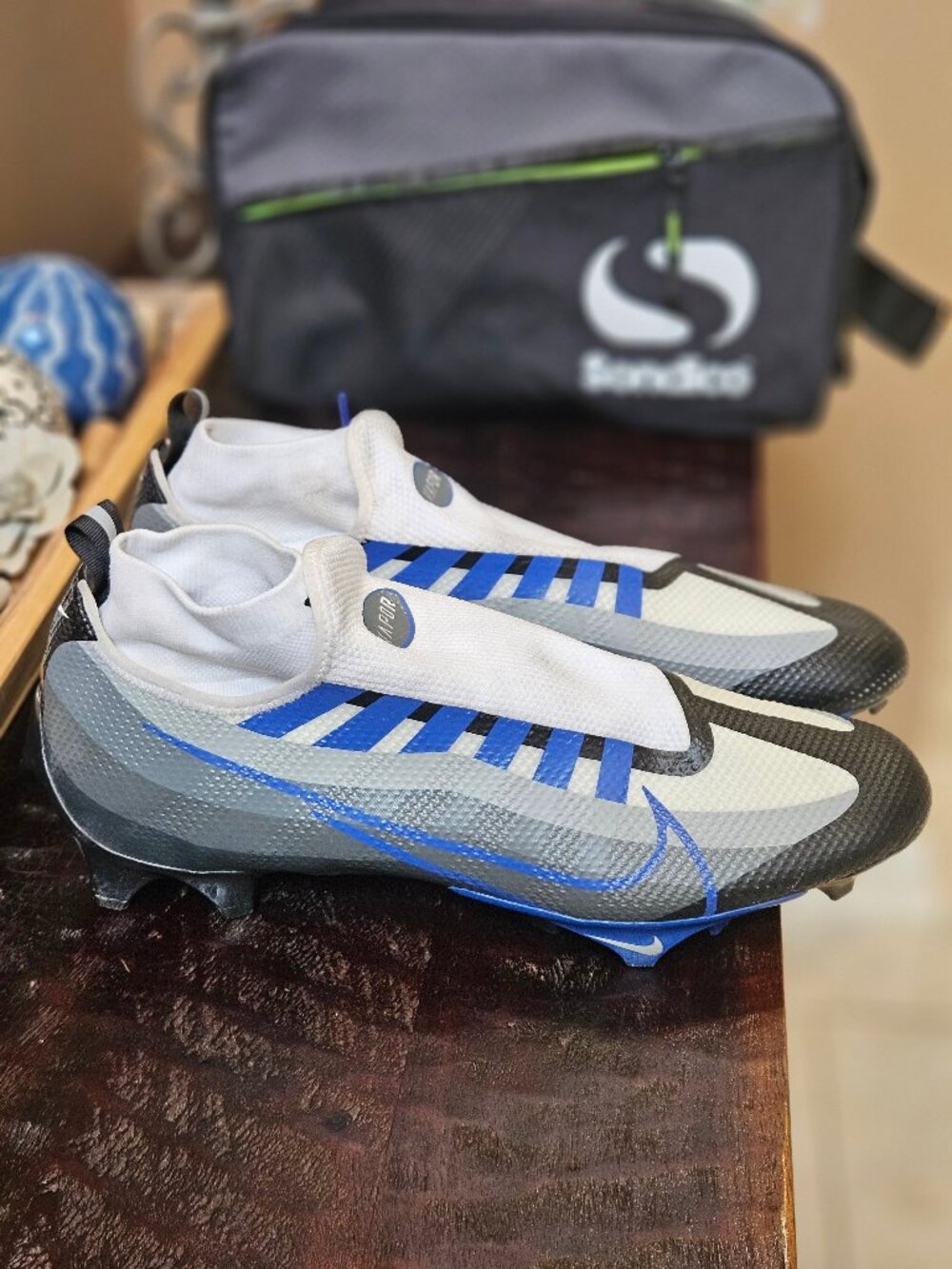 Nike Men's Vapor Edge Pro 360, White/Blue, Sz 13